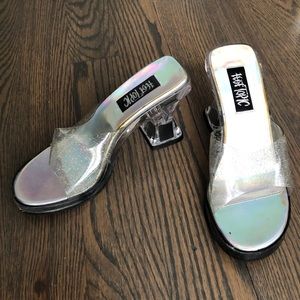 Clear, Sparkly Heels, Size 7